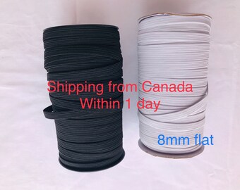 5-Yard Flat Elastic: 5 and 8mm Sewing Elastics