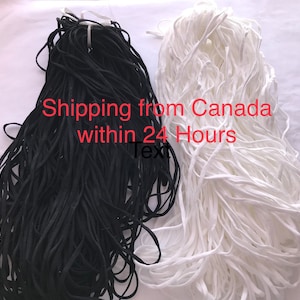 5-Yard Soft Earloop Elastic: 5mm Flat Mask Cord