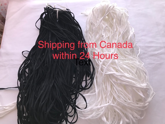5-Yard Soft Earloop Elastic: 5mm Flat Mask Cord