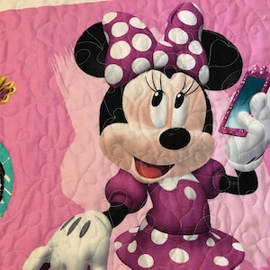 Disney Minnie Mouse Quilt, Schöne Rosa Decke, Baby Girl Deco Quilt, Krippe Decke