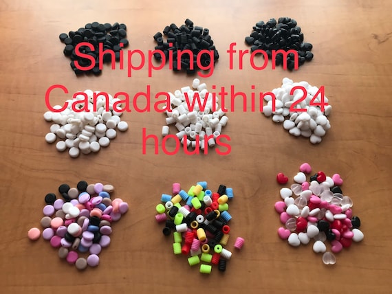 100-pieces Silicon Buckle for Adjusting Mask Elastic Rope, Ear Loop Adjuster, Silicon Cord Stopper Lock