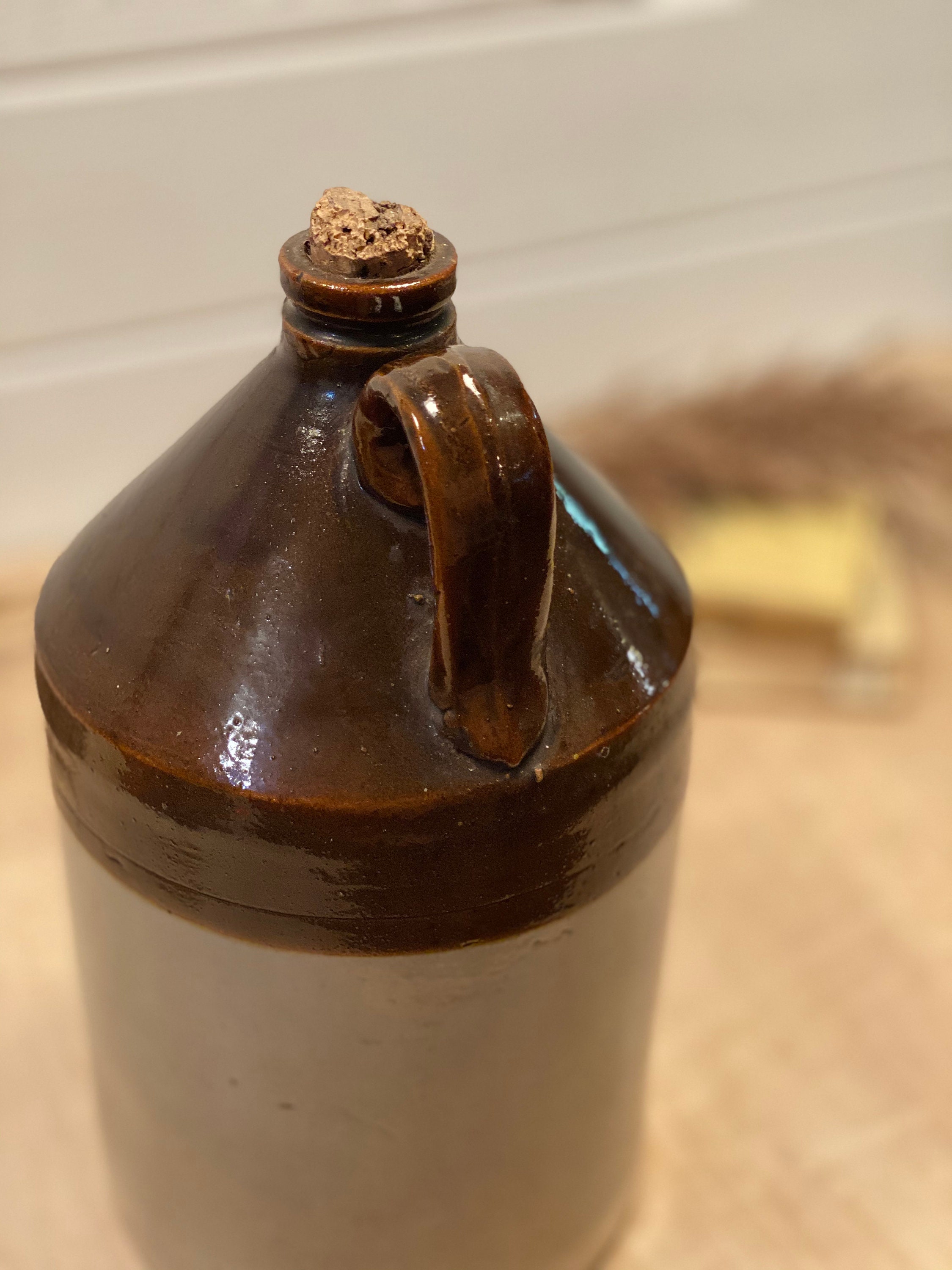 2E12 L Antique Crock L Whisky Jug L Ceramic Moonshine Bottle L Etsy