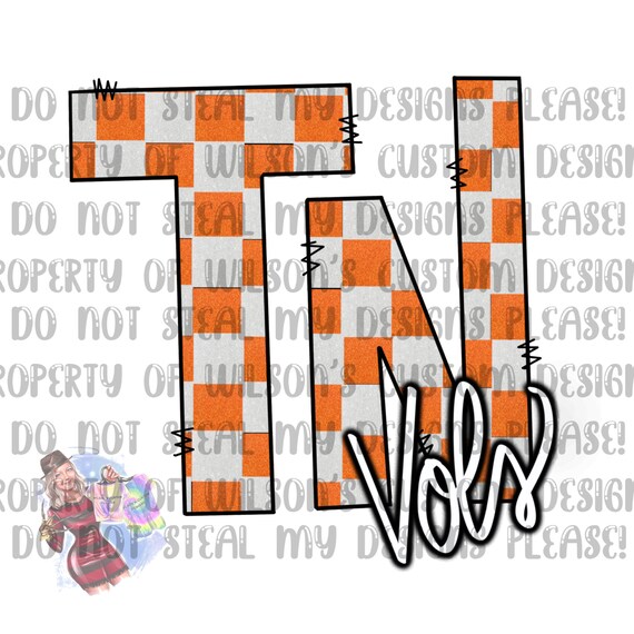 Tennessee vols checker board digital png sublimation instant | Etsy