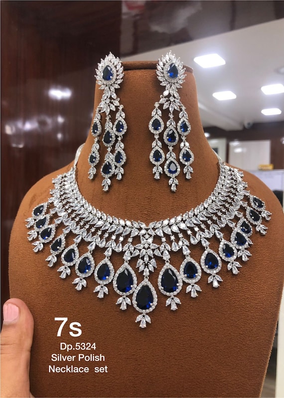 Diamond and Sapphire Necklace - American Diamond Exchange, Inc.