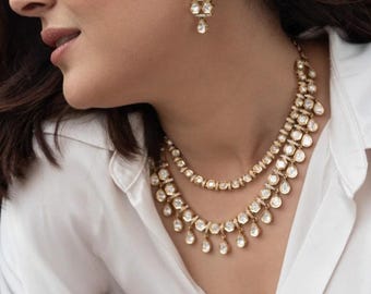 Set di collana Kundan alla menta/Collana Kundan/Gioielli di Bollywood/Gioielli indiani/Collana pakistana/Punjabi/Collana da sposa/Matrimonio indiano - Italia
