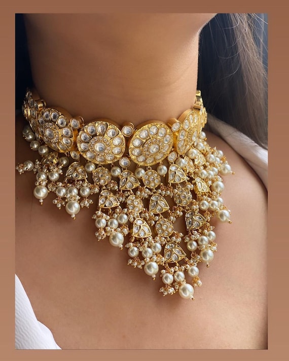 Real pachi kundan set Kundan Necklace Rajsathani jewelry Rajwada Haar indian jewelry Sabyasachi wedding necklace kundan choker wedding set