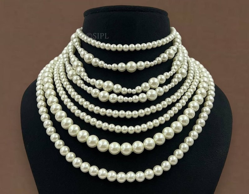 alice auaa 10-strand pearl choker (BK)