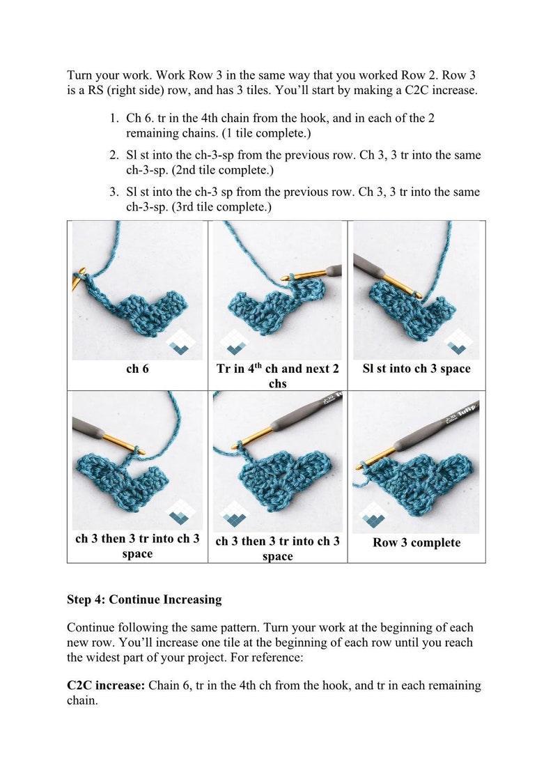 Dripping Rubik's Cube C2C Crochet Pattern Download image 6