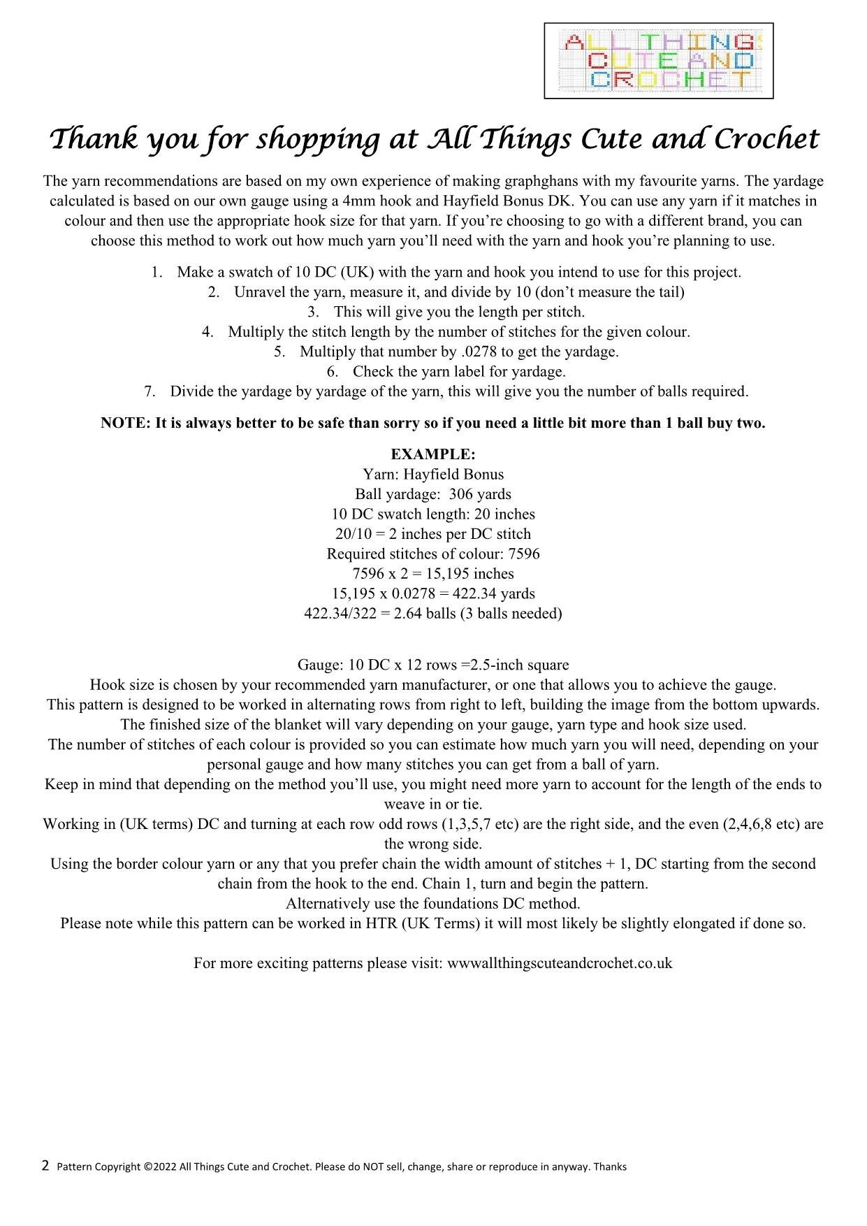 Crochet Pattern Download Etsy