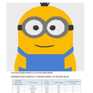 Minion SC Crochet Pattern Download