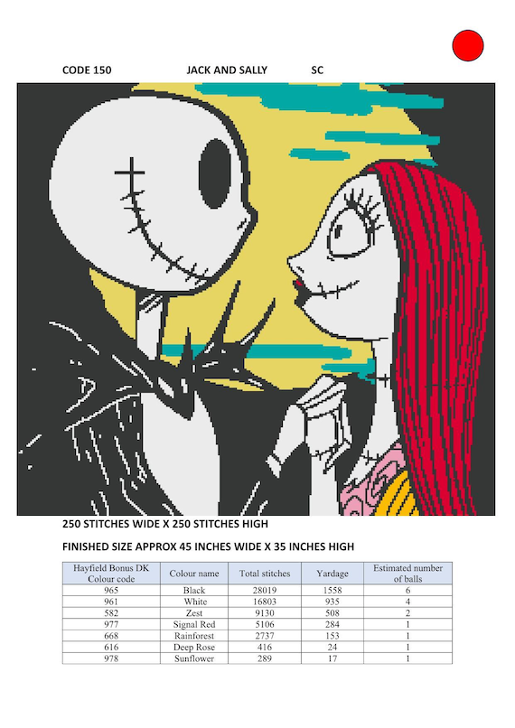 Jack and Sally SC Crochet Pattern Download - Etsy