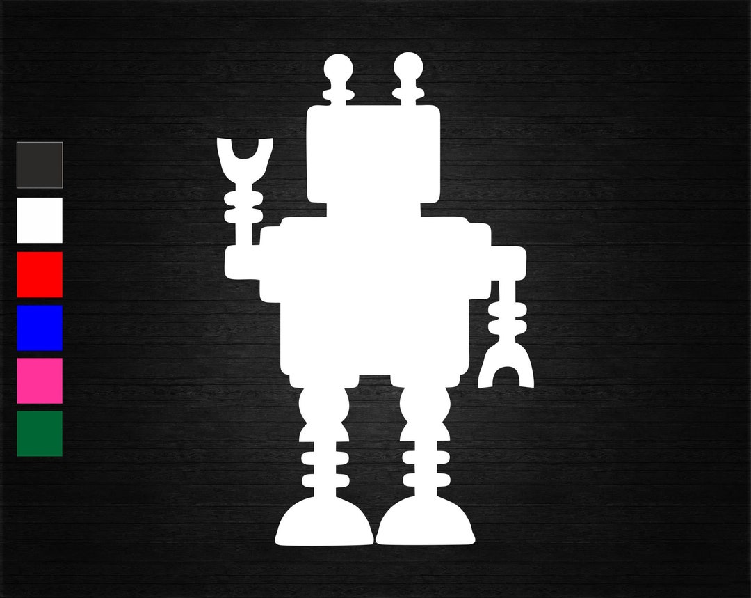 Robot Vinyl Decal Sticker Wall Door Window Car Van Bike Lorry Home ...