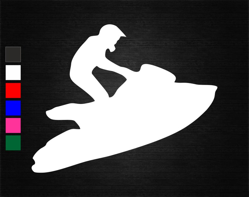 Jet Ski Water Sport Vinyl Decal Sticker Wall Door Window Car Van Bike