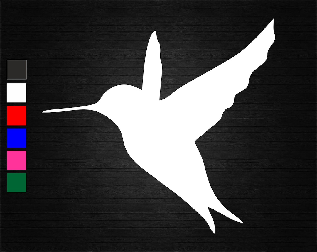 Hummingbird Nature Vinyl Decal Sticker Wall Door Window Car Van Bike ...