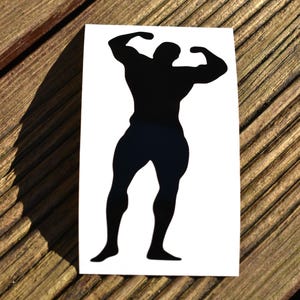Bodybuilder gym muscles vinyl decal sticker wall door window car van bike lorry home decoration #1