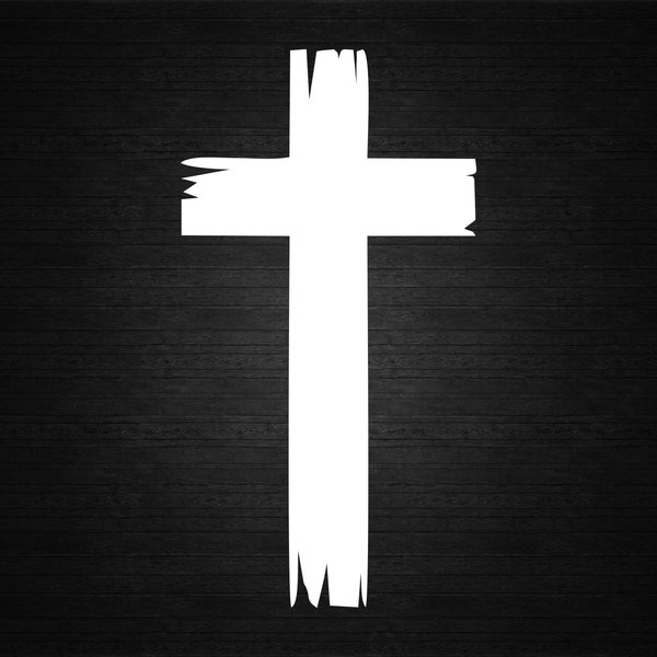 Cross Christianity vinyl decal sticker wall door window car van bike lorry home decoration art #2