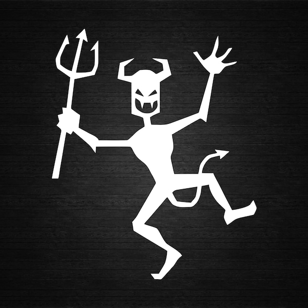 Devil vinyl decal sticker wall door window car van bike lorry home decoration gift present 3