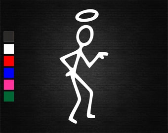 The Saint stickman vinyl decal sticker wall door window car van bike lorry home decoration