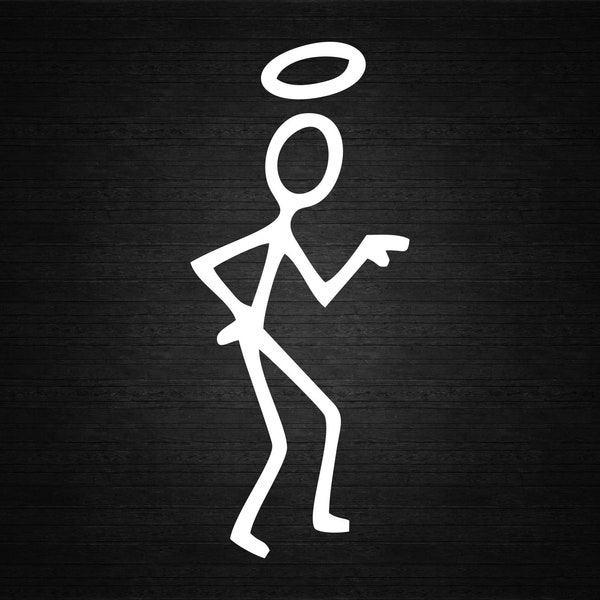 The Saint stickman vinyl decal sticker wall door window car van bike lorry home decoration