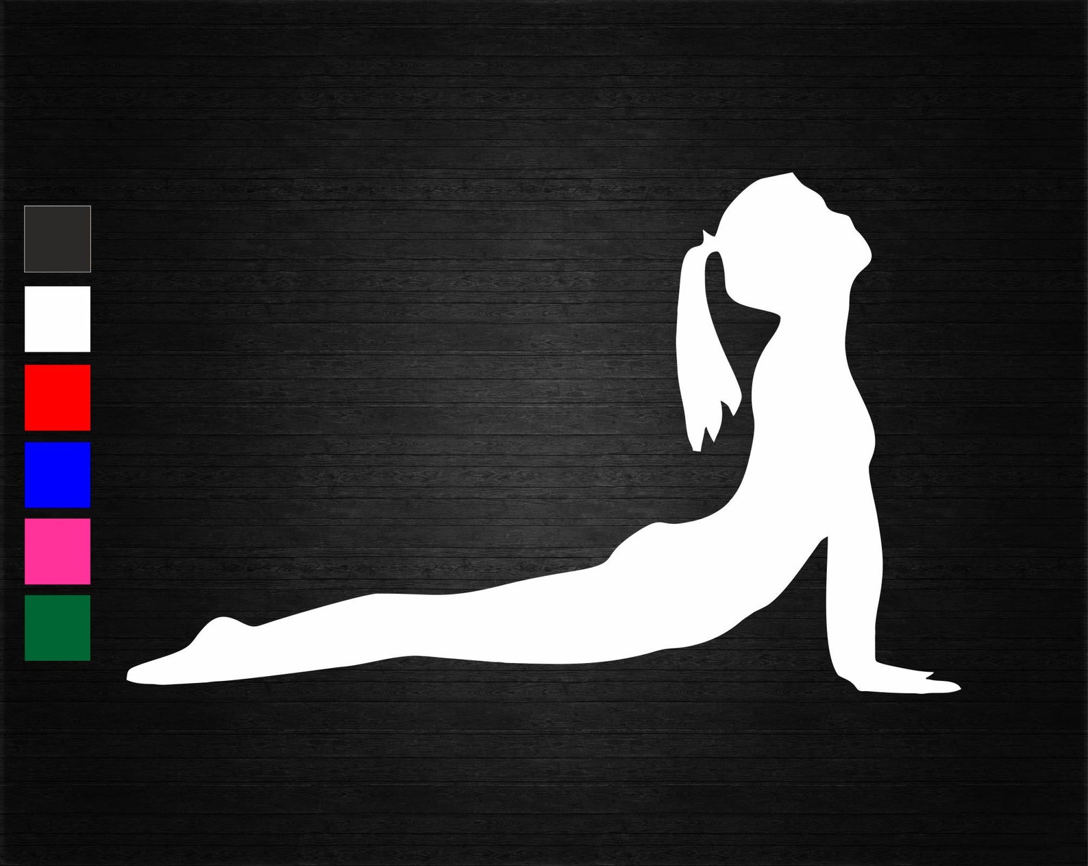 Yoga Exercise Vinyl Decal Sticker Wall Door Window Car Van Etsy