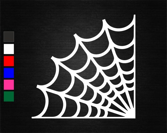 Corner Spider Web Decal Sticker 10 X 7 