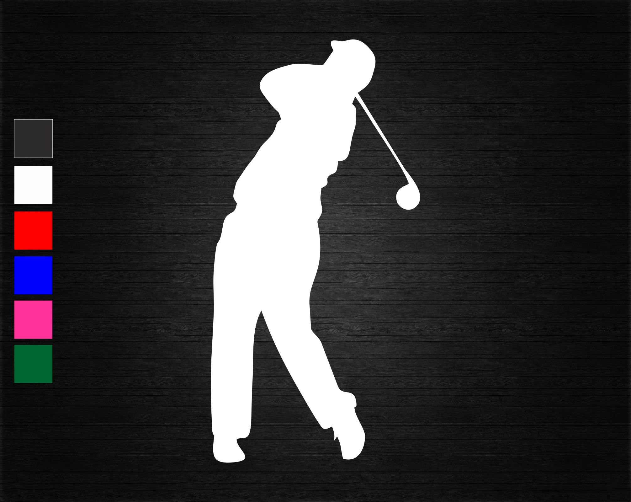 Golfer golf sport vinyl decal sticker wall door window car van Etsy