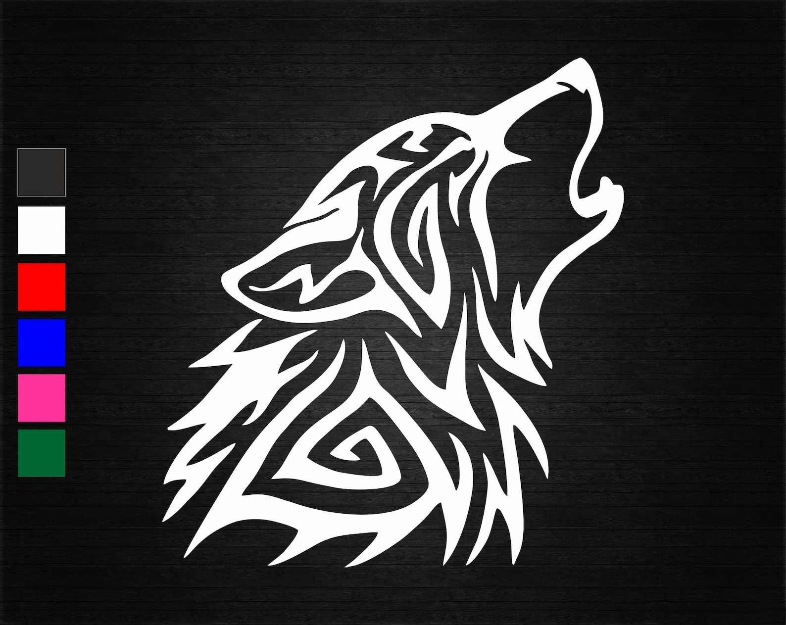 Tribal Wolf Vinyl Decal Sticker Wall Door Window Car Van Bike Lorry