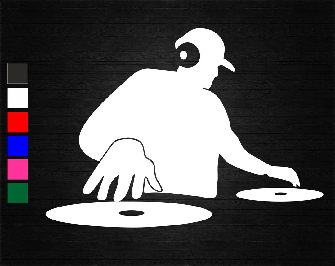 DJ Music Vinyl Decal Sticker Wall Door Window Car Van Bike Lorry Home ...