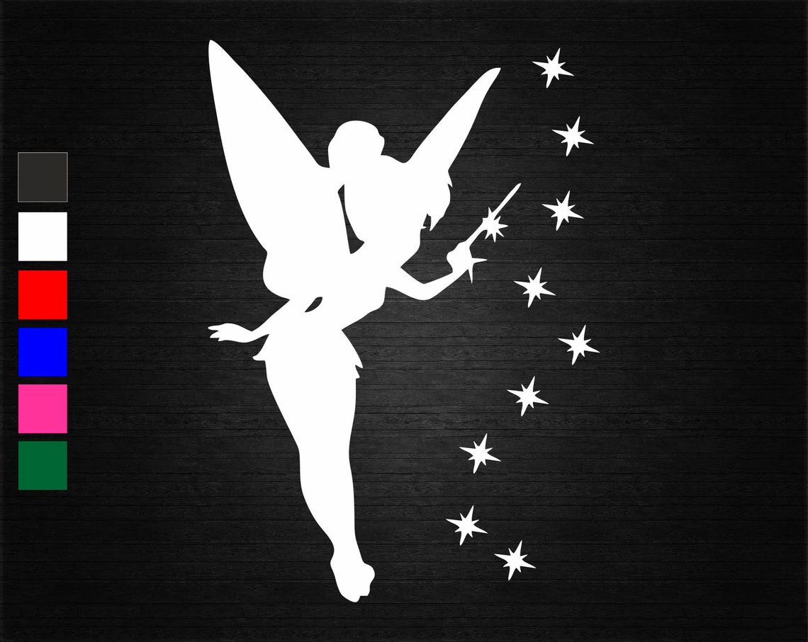 Tinkerbell fairy vinyl decal sticker wall door window car van Etsy