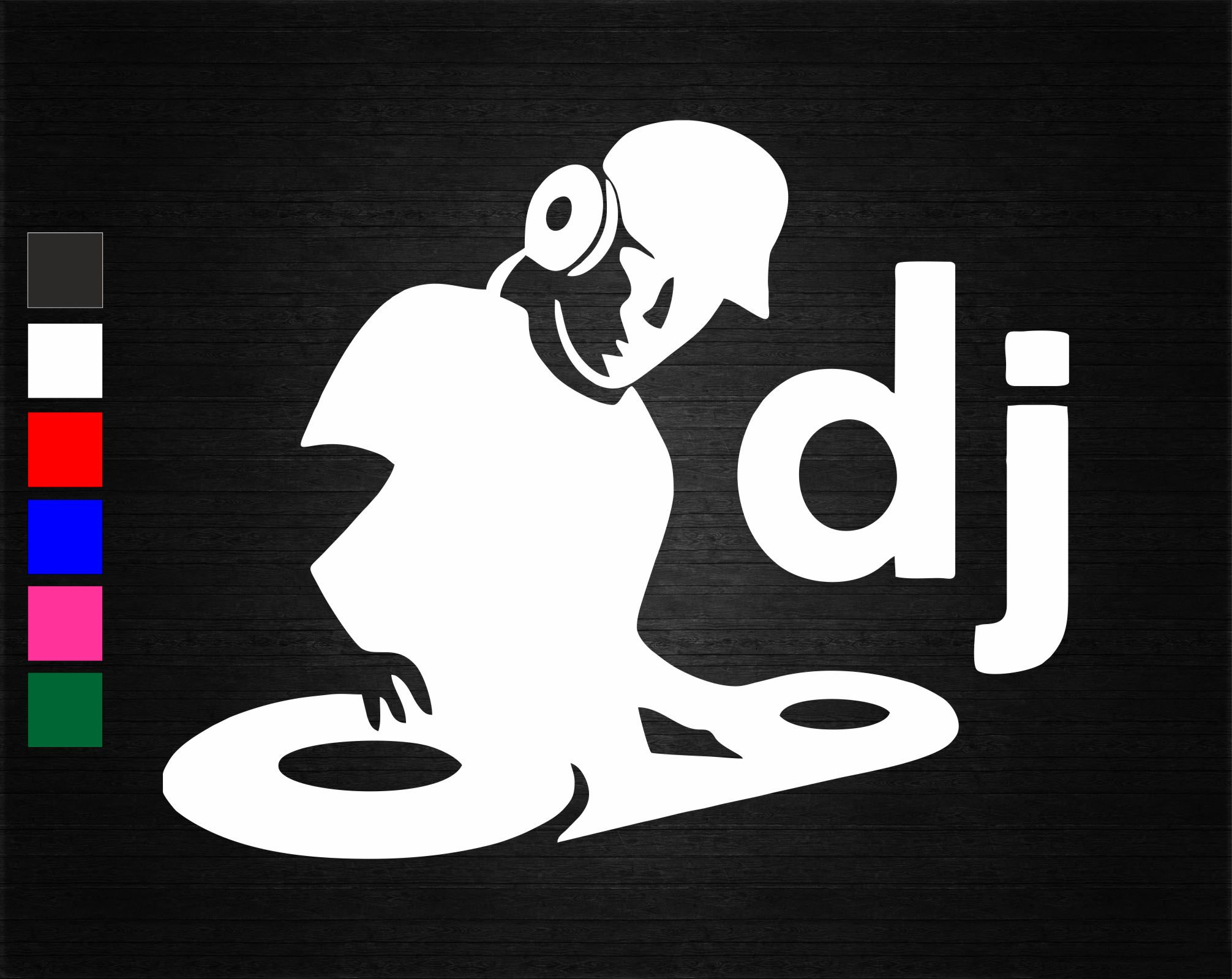 DJ Music Mixer Vinyl Decal Sticker Wall Door Window Car Van Bike Lorry ...