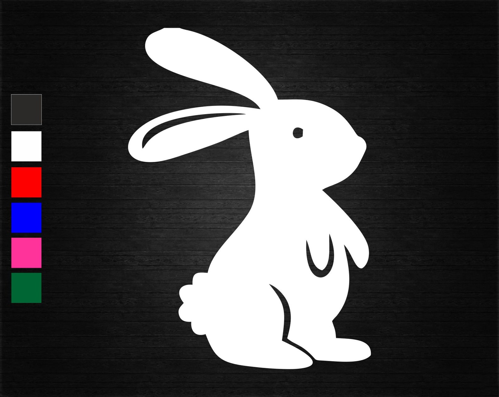 Sticker Uncolour Rabbit Rabbit Bunny Cute Vinyl Decal Sticker Wall Door Window Car Van - Etsy