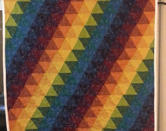 Rainbow Triangle Quilt