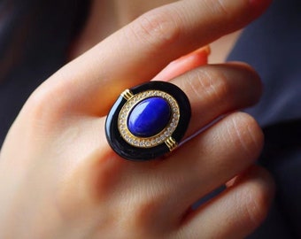 Natural lapis lazuli+ Black Onyx  Ring ,Mother ofr Pearl and Malachite Ring ,Red Agate Ring,Sterling Silver 18k gold Vermeil ,Gemsotne Rings