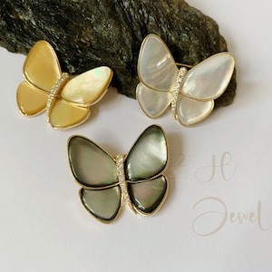 butterfly Pin ,mother of pearl Brooches,Insect Pins,wedding jewelry gift for bride ,white gemstone pins ,lapel pin for women,gift for mother
