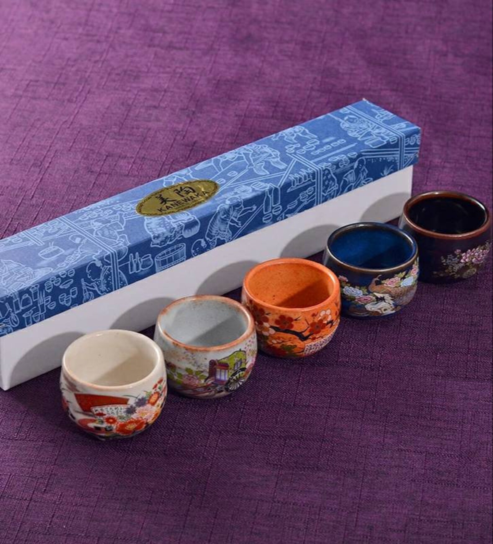 Handmade Japanese Ceramic Sake Cups Set of 5 Premium Japanese Etsy