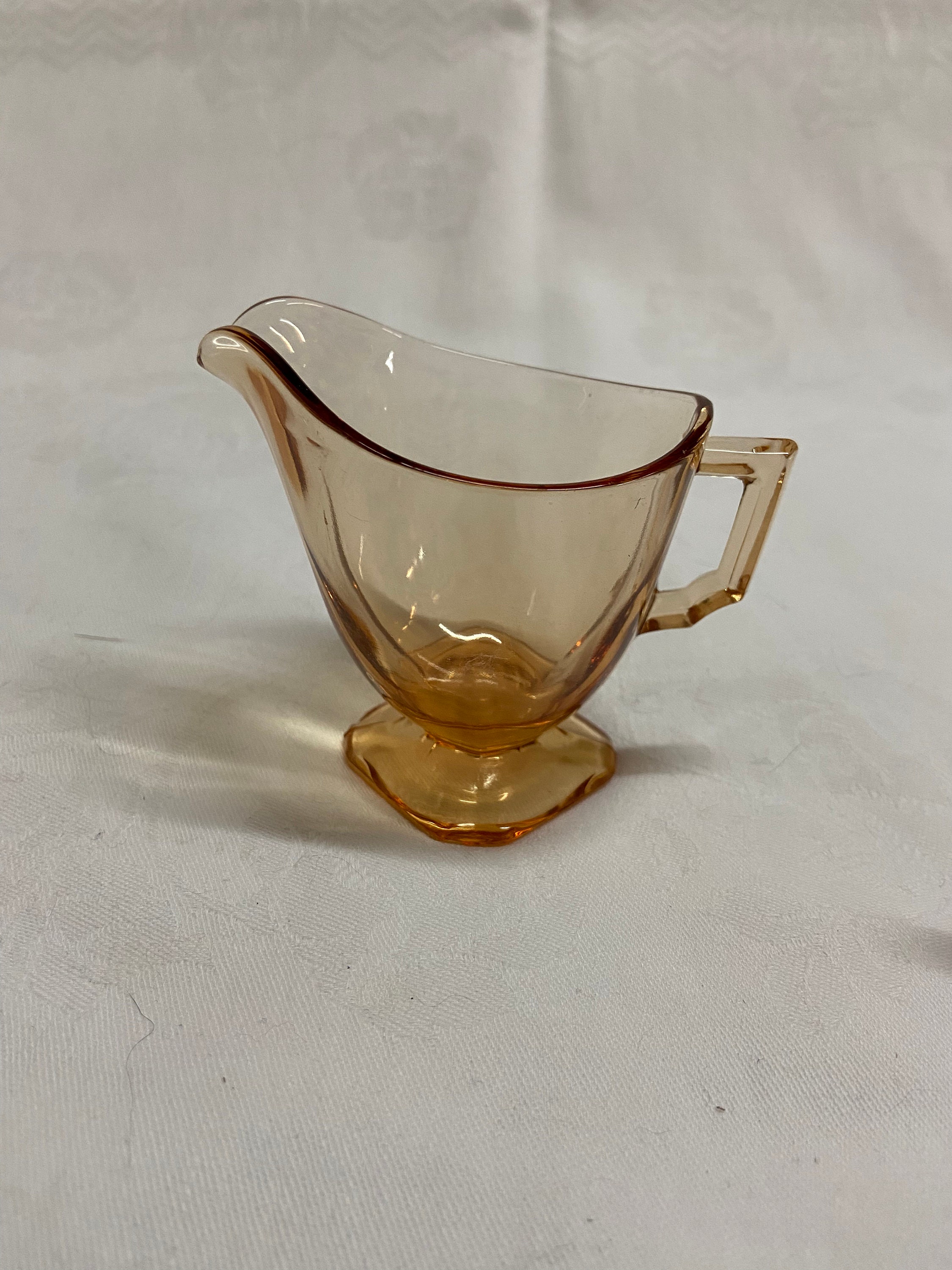 Vintage Marigold Carnival Glass Creamer and Sugar Dish Etsy