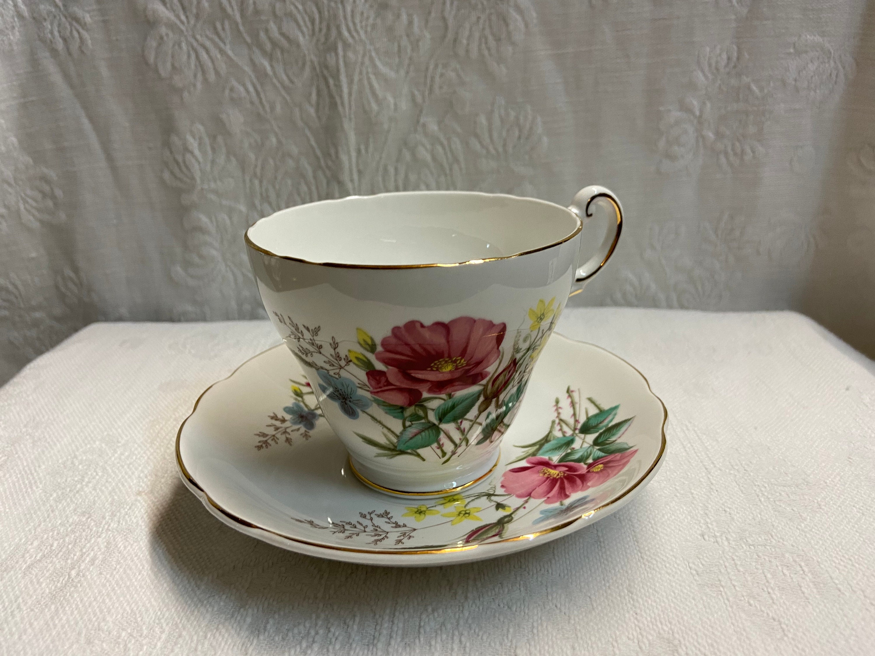 Regency English bone china teacup and saucer Etsy