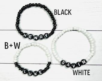 Boys Name Bracelet, Surfer Bracelet, Gift Toddler Boy, Personalized Boy Presents, Personalized Gift for Boys,  Bracelet for Boys, Bead