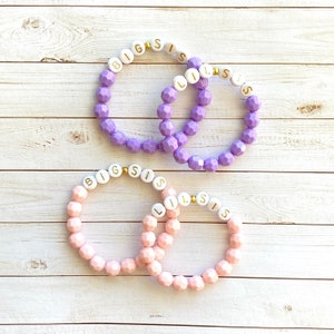 Big Sister Bracelet, Personalized Name Bracelet, Little Sister, Big Sister Jewelry, Big Sister Gift, Lil Sister Bracelet, Sisters Bracelets