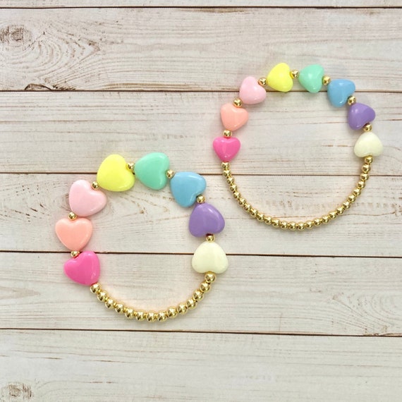 Gold Filled Bracelet, Girls Heart Bracelet, Girls Gift, Kids Heart Jewelry, Toddler Girl Gift, Kids Bracelet for Girls, Childrens Bracelets