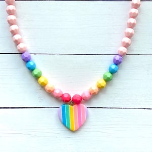 Kids Heart Necklace, Kids Birthday Gift, Name Jewelry for Girls, Kids Necklace, Girls Present, Toddler Necklace, Kids Jewelry, Accessories