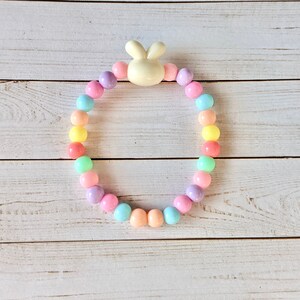 Kids Bunny Bracelet, Easter Jewelry for Kids, Bunny Jewelry, Easter Bracelet for Girls, Easter Basket Stuffer, Toddler Easter Gift