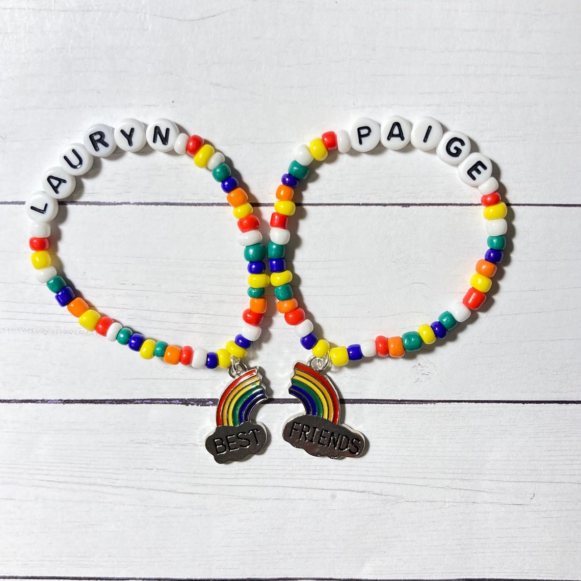 Best Friend Bracelets Name Bracelet BFF Bracelet Kids Etsy New Zealand