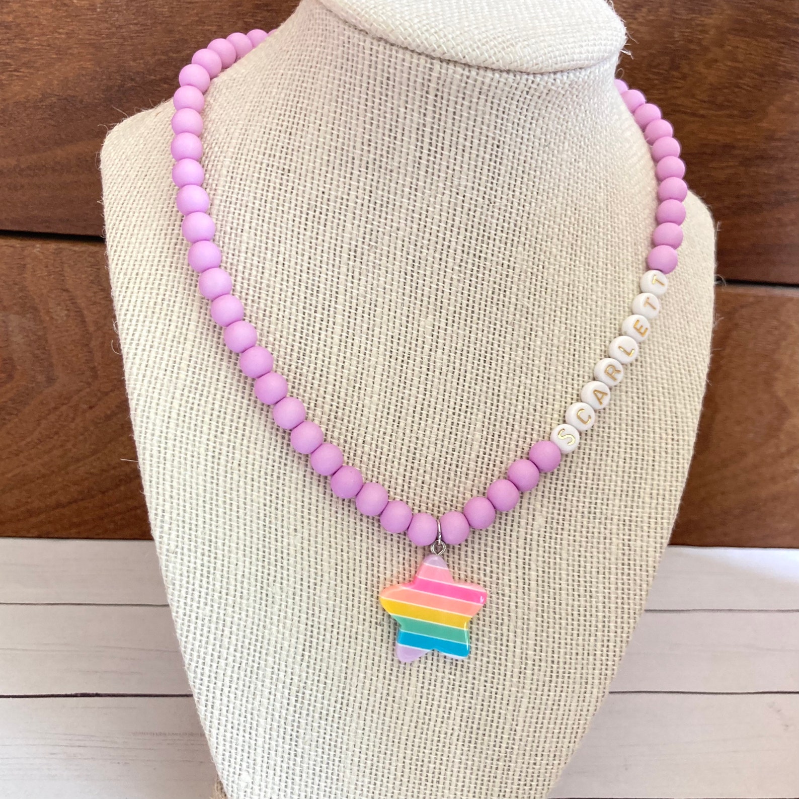 Girls Personalized Necklace Toddler Charm Necklace Baby Etsy