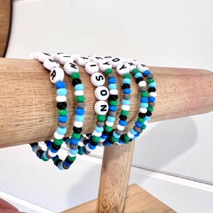 Boys Name Bracelet, Personalized Bracelet, Bracelet Toddler Boy, Boy Birthday Gift, Kids Present, Birthday Gift for Boys, Beaded Bracelet 画像 4