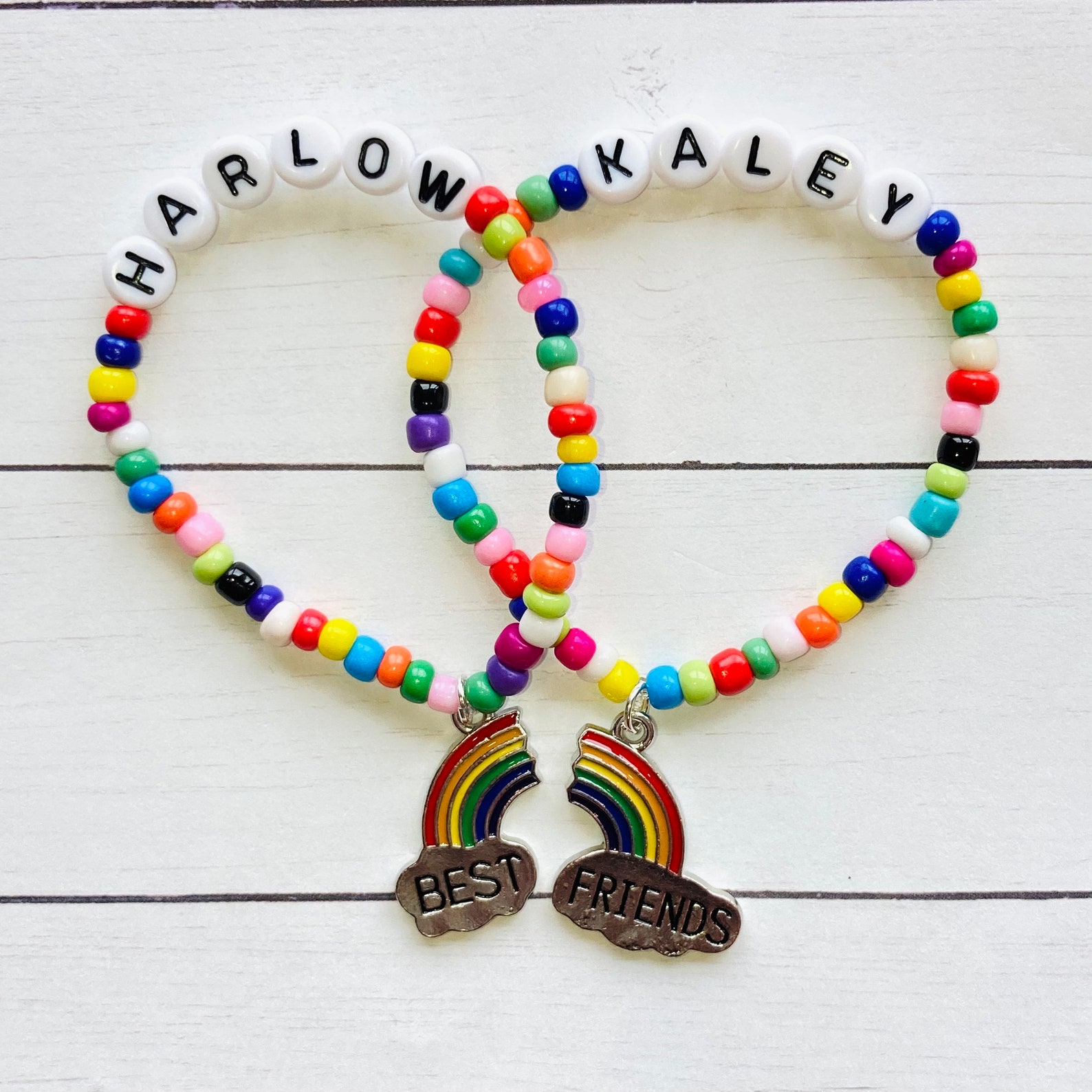 BFF Bracelets Name Bracelet Kids Best Friend Bracelets Etsy Nederland