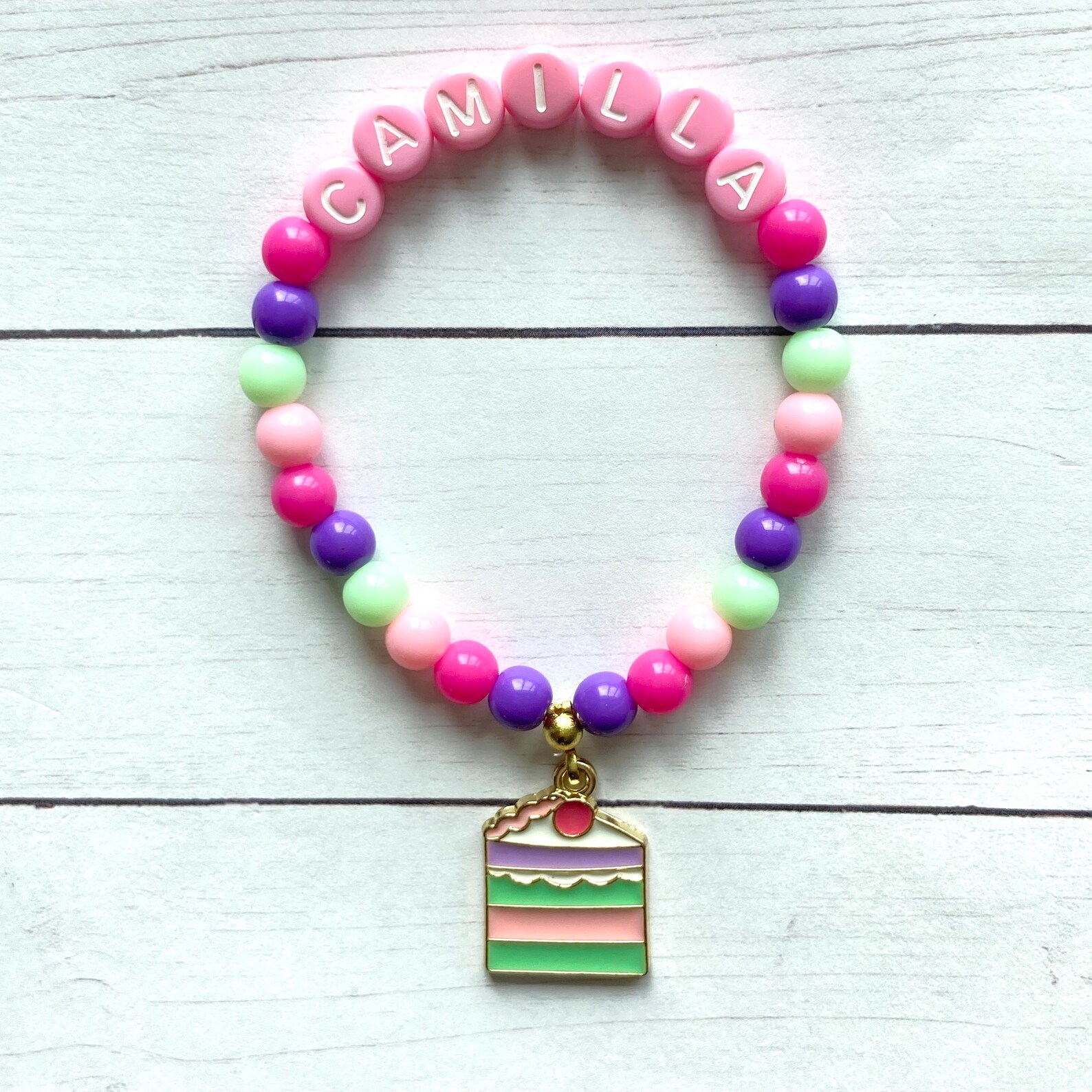 Birthday Bracelet Girls Personalized Name Bracelet Easter Etsy