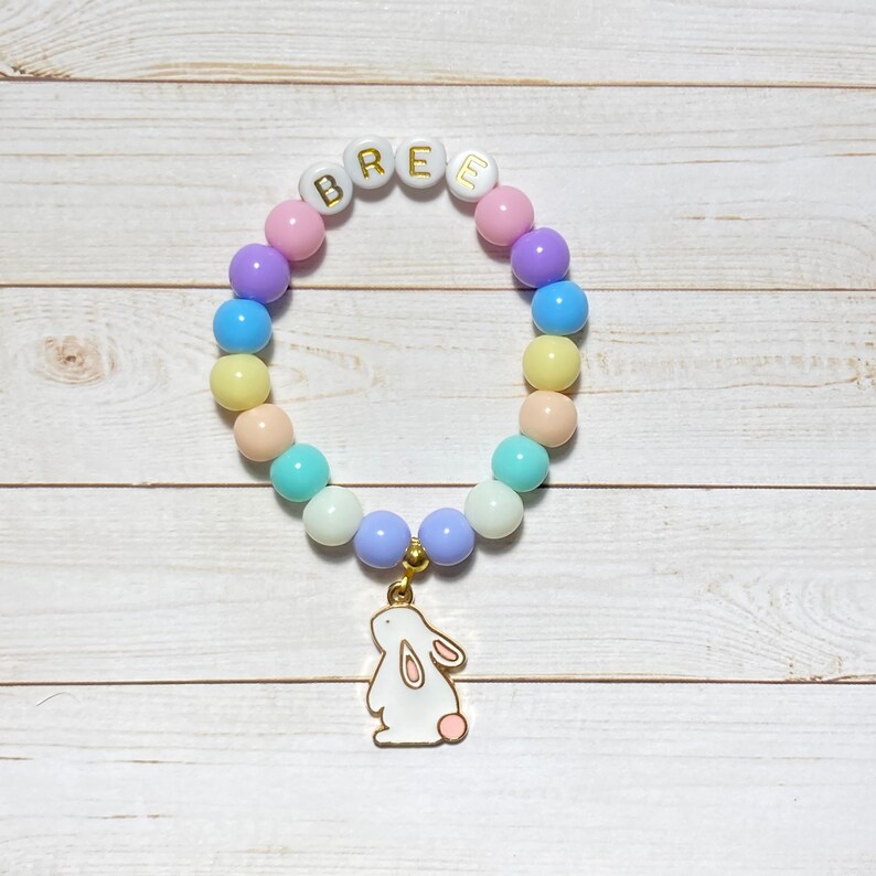 Kids Bunny Bracelet Personalized Easter Gifts Toddler Etsy