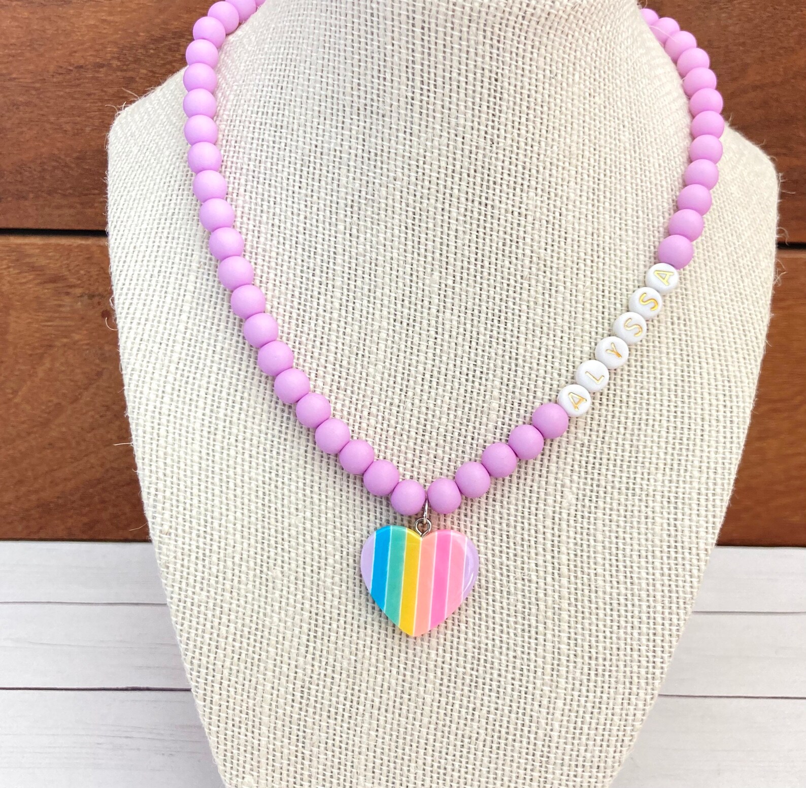 Girls Personalized Necklace Toddler Charm Necklace Baby Etsy