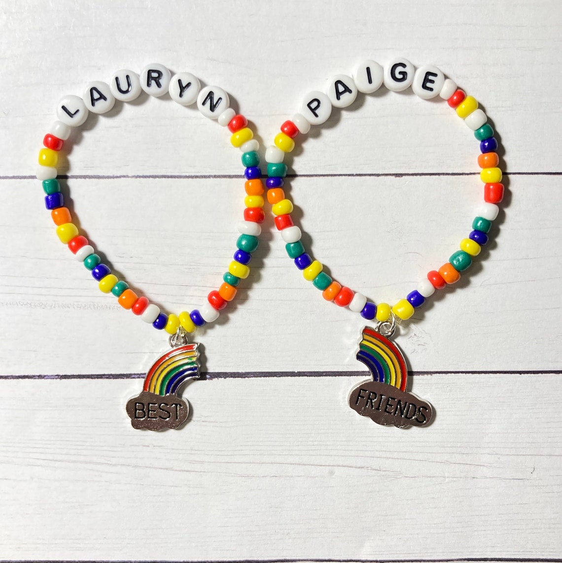 Best Friend Bracelets Name Bracelet BFF Bracelet Kids Etsy